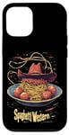 iPhone 12/12 Pro Western Spaghetti Fun Cowboy Pasta Funny Food Whimsical Art Case