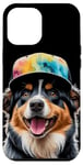 Coque pour iPhone 15 Pro Max Berger Australien Casquette Snapback Chien Animaux Imprimé