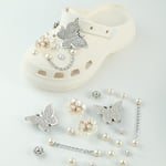 DIY Shoes Charms Accessories Bling Rhinestone Decor Set Girl Gift For Croc Shoes