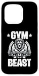 Coque pour iPhone 15 Pro Gym Beast Lion Haltérophilie Entraînements Gym Citations Gym Fitness