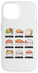 Coque pour iPhone 14 Tableau d'identification des sushis Kawaii