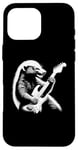 Coque pour iPhone 16 Pro Max Honey Badger Jouant Guitare Électrique Rock Star Guitariste