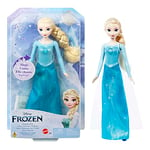 Mattel Disney La Reine des Neiges Poupée Elsa Chantante, Tenue Bleue du Film Inclue, Chante « Libérée, délivrée », Version Française, À Collectionner, Jouet pour Enfant de 3 Ans et Plus, HMG31