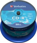 Verbatim CD-R 700 MB/80 min spindel, 50 st.