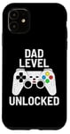 iPhone 11 gaming dad level unlocked funny video gamer new daddy father Case