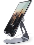 Lamicall Tablet Stand, Adjustable Tablet Holder - Desktop Stand Dock Compatible with New iPad 2024 Pro 9.7/10.5/11 / 12.9/13, iPad Air mini 2 3 4 5 6, Switch, Samsung Tab, other Tablets - Gray