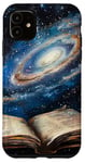 iPhone 11 Book Galaxy Star Stars Pattern Print Case