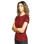 Berghaus Women's Voyager Short Sleeve Tech Tee Base Layer, Syrah/Red Dahlia, 8