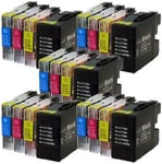 Prestige Cartridge LC1280/LC1240 Lot de 20 Cartouches d'encre compatible avec Imprimante Brother MFC-J5910DW MFC-J6510DW MFC-J6710D MFC-J6710DW MFC-J6910DW Noir/Cyan/Magenta/Jaune