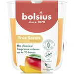 Bolsius True Scents - Mangue - Orange - Lot de 6 Bougies Parfumées - 8 x 7 cm - Durée de combustion: 25 heures - Avec extraits naturels - Cire végétale naturelle - Sans huile de palme