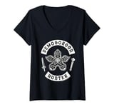 Womens Stranger Things Demogorgon Head Hunter V-Neck T-Shirt