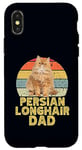 Coque pour iPhone X/XS Persian Long Hair Cat Dad Retro Vintage Style Cool Cats Lover