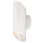 63487 Luminaire mural d'extérieur, lampe en plongée et contreplongée à LED à intensité variable, finition en blanc