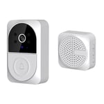 Remote Video Doorbell with Chime White Plastic  Doorbell Cam L5F23754