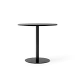 Audo Copenhagen - Harbour Column Dining Table Ø80 Black Painted Oak Veneer With Black Base - Spisebord - Norm Architects - Svart - MDF/Metall/Tre