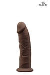 Gode Double Densité Chocolat 15,5 cm - Réaliste Silicone avec Ventouse - Étanche