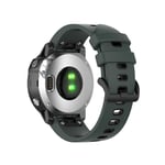 Garmin Fenix 5s &amp; 5s Plus / 6s &amp; 6s Pro Neutral Silikon Reim inkl. Skrutrekkere - Grønn / Sort