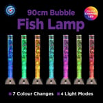 90cm Colour Changing Sensory Bubble Lamp with 8 Floating Fish & 10 Balls Novelty