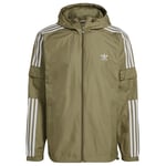 adidas Originals Windbreaker 3-Stripes - Grön/Vit, storlek X-Large