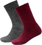 Devold Daily Merino Medium Strumpor 2-Pack, Beetroot, 28-30