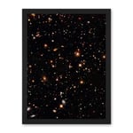 Artery8 Hubble Space Telescope Image A Look Into The Universe's Past Ultra Deep Field Near Infrared View Of Distant Galaxies Billions Of Light Years Away Artwork Framed Wall Art Print 18X24 Inch