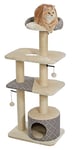 MidWest Homes for Pets Cat Tree ;Tower Cat Furniture, 5-Tier Cat Tree w/Sisal Wrapped Support Scratching Posts & High Cat Look-Out Perch, Mushroom/Diamond Pattern, Large Cat Tree; Model 138T-MRD