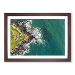 Big Box Art Arrowhead Point Golf Course in California Framed Wall Art Picture Print Ready to Hang, Walnut A2 (62 x 45 cm)