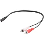 3.5 mm stereo female 2  male AV cable auxiliary audio adapter wire H4Z27447