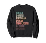 Vintage Music Modes Music Theory Music Teacher Musician Sweatshirt