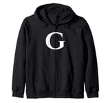 Enjoy Cool G Alphabet Cute Initial Monogram Letter G Graphic Zip Hoodie