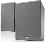 Denon SCN10 Speakers, Two-Way HiFi Speakers for TV Sound System, 2x 65W, Compatible with Receivers & Amplifiers, Elegant Design - Grey