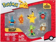 Coffret 6 Pokemon Arcko, Poussifeu, Pikachu, Gobou, Osselait Griknot - Figurine