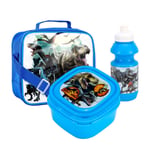 Jurassic World Lunch Bag Insulated 3 Piece Set Boys Blue Park Dino Dinosaur