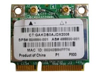 Broadcom 4322Agn - Nätverksadapter - Pcie Mini Card - 802.11A, 802.11B/G, 802.11N (Draft 2.0) - För Pavilion Laptop Dv2, Dv3  Probook 4310, 4410, 4411, 4415, 4416, 4510, 4515, 4710