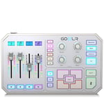 TC Helicon GoXLR-WH Plateforme de diffusion en ligne révolutionnaire avec mixeur 4 canaux, faders motorisés, carte son et effets vocaux