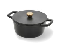 HOLM Cast iron pot Dia 22,5 x 11 cm 3,6 liter Black