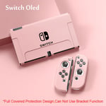 Pink Logo-Candy Color Case Nintendo Switch Oled -pelikonsoliin JoyCon Controller Shell Pehmeä TPU silikoninen suojakuori tarvikkeet