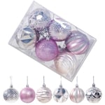 5.5cm 12pcs/set Christmas Balls Ornaments With Hanging Rope F