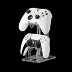 Aolion Dual Game Controller pidike akryylinen peliohjain Switch Pro/PS5/Xbox Series X/PS4/PS2/PS3 Joystick Rack -telineen tarvikkeet