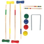 PLANÈTE BOIS - Jeu de Croquet - FSC - 049059A - 2 à 6 Joueurs - Multicolore - Bois - Jouet Enfant - Jeu d'Adresse et de Plein Air - 76 cm x 14 cm - À Partir de 6 Ans