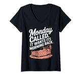 Womens Monday Called It Wants Its Morning Back V-Neck T-Shirt