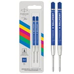 Refill Parker Quinkflow medium 2-pack blå