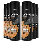 Lynx XL Body Spray 48-Hours High Definition Men's Fragrance Protect from Sweat and Odour with the Unique Scent Masculine Deodorant Spray for Men, 200ml (Leather & Cookies, Buy 6)