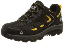 Jack Wolfskin Unisex Vojo Texapore Low K Walking Shoe, Black/Burly Yellow, 3/4 UK