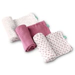 KOALABABY KOALA BABY CARE ® Musliiniliina Pehmeä Touch 80 x cm 3-pack - violetti.