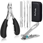 Softale Toenail Clippers for Thick and Ingrown Nails, Toenails Trimmer and Professional Podiatrist Toenail Nipper for Seniors - Heavy Duty Stainless Steel Soft Grip Toenail Scissors with Nail File