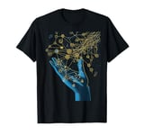 Stylized Network Hand Graphic for Tech Innovators T-Shirt