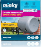 Minky Retractable Adjustable Clothes Washing Drying Double Line 30m Metre