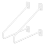 Lot de 2 supports d'Etagere murale console décorative en acier