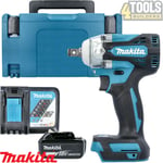 Makita DTW300 18V Brushless Impact Wrench With 1 x 6.0Ah Battery, Charger & Case
